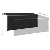 NNEVL Manual Retractable Awning with Blind&LED 3.5x2.5m Anthracite