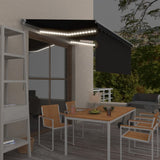 NNEVL Manual Retractable Awning with Blind&LED 3.5x2.5m Anthracite