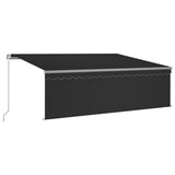 NNEVL Manual Retractable Awning with Blind 4x3m Anthracite