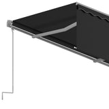 NNEVL Manual Retractable Awning with Blind 4.5x3m Anthracite