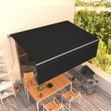 NNEVL Manual Retractable Awning with Blind 4.5x3m Anthracite