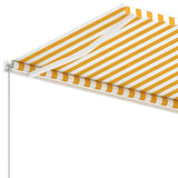 NNEVL Freestanding Manual Retractable Awning 300x250 cm Yellow/White