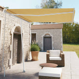 NNEVL Freestanding Manual Retractable Awning 300x250 cm Yellow/White