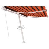 NNEVL Freestanding Manual Retractable Awning 300x250 cm Orange/Brown