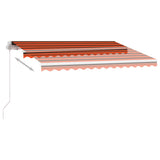 NNEVL Freestanding Manual Retractable Awning 300x250 cm Orange/Brown