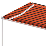NNEVL Freestanding Manual Retractable Awning 300x250 cm Orange/Brown
