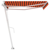 NNEVL Freestanding Manual Retractable Awning 300x250 cm Orange/Brown