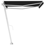 NNEVL Freestanding Manual Retractable Awning 350x250 cm Anthracite
