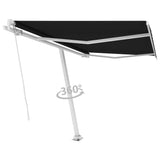NNEVL Freestanding Manual Retractable Awning 350x250 cm Anthracite