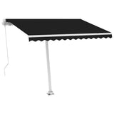 NNEVL Freestanding Manual Retractable Awning 350x250 cm Anthracite