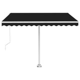 NNEVL Freestanding Manual Retractable Awning 350x250 cm Anthracite