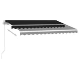 NNEVL Freestanding Manual Retractable Awning 350x250 cm Anthracite