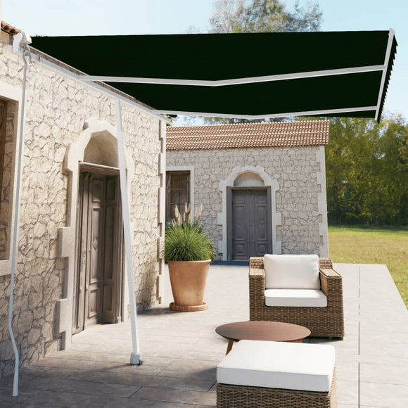 NNEVL Freestanding Manual Retractable Awning 350x250 cm Anthracite