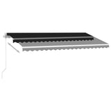 NNEVL Freestanding Manual Retractable Awning 450x300 cm Anthracite