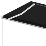 NNEVL Freestanding Manual Retractable Awning 450x300 cm Anthracite