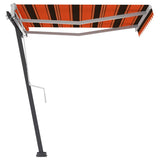 NNEVL Freestanding Manual Retractable Awning 300x250 cm Orange/Brown
