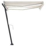 NNEVL Manual Retractable Awning with LED 300x250 cm Cream