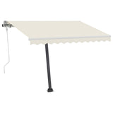 NNEVL Manual Retractable Awning with LED 300x250 cm Cream