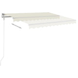 NNEVL Manual Retractable Awning with LED 300x250 cm Cream
