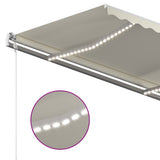 NNEVL Manual Retractable Awning with LED 300x250 cm Cream