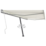 NNEVL Freestanding Manual Retractable Awning 400x300 cm Cream