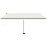 NNEVL Freestanding Manual Retractable Awning 400x300 cm Cream