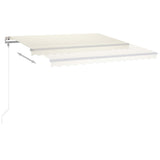 NNEVL Manual Retractable Awning with LED 400x300 cm Cream