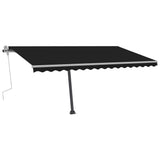 NNEVL Manual Retractable Awning with LED 400x300 cm Anthracite