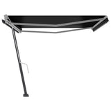 NNEVL Freestanding Manual Retractable Awning 450x300 cm Anthracite