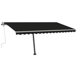 NNEVL Freestanding Manual Retractable Awning 450x300 cm Anthracite