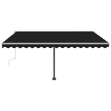 NNEVL Freestanding Manual Retractable Awning 450x300 cm Anthracite