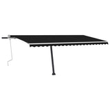 NNEVL Manual Retractable Awning with LED 500x300 cm Anthracite