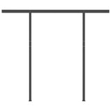 NNEVL Manual Retractable Awning with Posts 3x2.5 m Orange and Brown