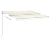 NNEVL Manual Retractable Awning with LED 3x2.5 m Cream