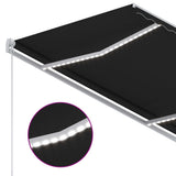 NNEVL Manual Retractable Awning with LED 3x2.5 m Anthracite