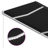 NNEVL Manual Retractable Awning with LED 3.5x2.5 m Anthracite
