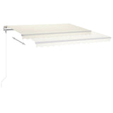 NNEVL Manual Retractable Awning with LED 4x3 m Cream