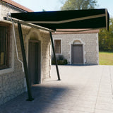 NNEVL Manual Retractable Awning with Posts 4.5x3 m Anthracite