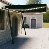 NNEVL Manual Retractable Awning with LED 4.5x3 m Anthracite
