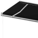 NNEVL Manual Retractable Awning with Posts 5x3 m Anthracite