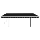 NNEVL Manual Retractable Awning with LED 5x3 m Anthracite