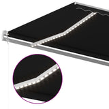 NNEVL Manual Retractable Awning with LED 5x3 m Anthracite