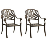 NNEVL 3 Piece Bistro Set Cast Aluminium Bronze