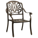 NNEVL 3 Piece Bistro Set Cast Aluminium Bronze