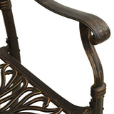 NNEVL 3 Piece Bistro Set Cast Aluminium Bronze