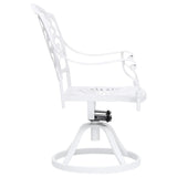 NNEVL 3 Piece Bistro Set Cast Aluminium White