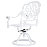 NNEVL 3 Piece Bistro Set Cast Aluminium White