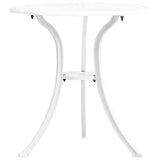 NNEVL 3 Piece Bistro Set Cast Aluminium White