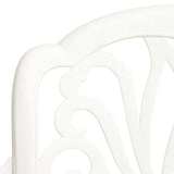 NNEVL 3 Piece Bistro Set Cast Aluminium White