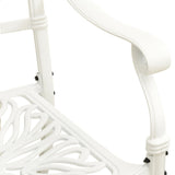 NNEVL 3 Piece Bistro Set Cast Aluminium White